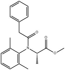 (S)-Methyl 2-(N-(2,6-dimethylphenyl)-2-phenylacetamido)propanoate 结构式