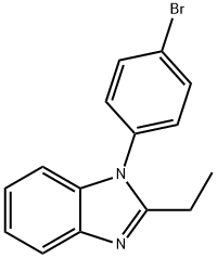 1-(4-溴苯基)-2-乙基-1H-苯并咪唑 结构式