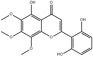 5,2',6'-三羟基-6,7,8-三甲氧基黄酮 结构式