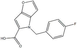 4-[(4-fluorophenyl)methyl]-4H-furo[3,2-b]pyrrole-5-carboxylic acid 结构式