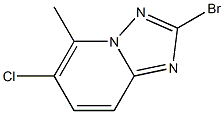 2-Bromo-6-chloro-5-methyl-[1,2,4]triazolo[1,5-a]pyridine 结构式