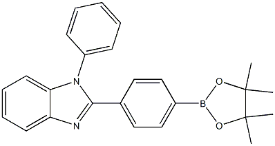 1-phenyl-2-(4-(4,4,5,5-tetramethyl-1,3,2-dioxaborolan-2-yl)phenyl)-1H-benzo[d]imidazole 结构式