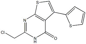 2-(氯甲基)-5-(2-噻吩)噻吩并[2,3-D]嘧啶-4(3H)-酮 结构式