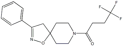 4,4,4-trifluoro-1-(3-phenyl-1-oxa-2,8-diazaspiro[4.5]dec-2-en-8-yl)butan-1-one 结构式