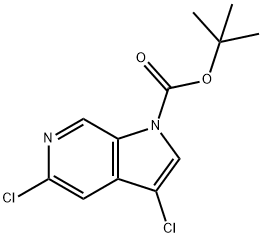 3,5-Dichloro-pyrrolo[2,3-c]pyridine-1-carboxylic acid tert-butyl ester 结构式