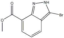 3-Bromo-2H-indazole-7-carboxylic acid methyl ester 结构式