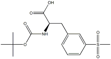 (R)-2-((tert-butoxycarbonyl)amino)-3-(3-(methylsulfonyl)phenyl)propanoic acid 结构式
