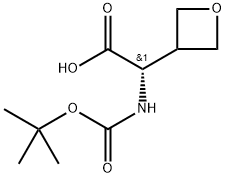 (S)-2-((TERT-BUTOXYCARBONYL)AMINO)-2-(OXETAN-3-YL)ACETIC ACID 结构式