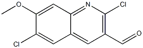 2,6-dichloro-7-methoxyquinoline-3-carbaldehyde 结构式