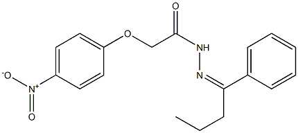 2-(4-nitrophenoxy)-N'-(1-phenylbutylidene)acetohydrazide 结构式