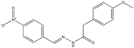 2-(4-methoxyphenyl)-N'-(4-nitrobenzylidene)acetohydrazide 结构式