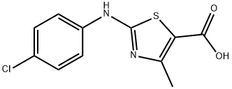 2-((4-氯苯基)氨基)-4-甲基噻唑-5-羧酸 结构式