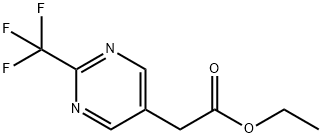 2-(2-(三氟甲基)嘧啶-5-基)乙酸乙酯 结构式