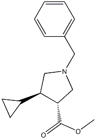 METHYL TRANS-1-BENZYL-4-CYCLOPROPYLPYRROLIDINE-3-CARBOXYLATE 结构式