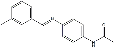 N-{4-[(3-methylbenzylidene)amino]phenyl}acetamide 结构式