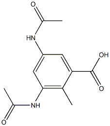 3,5-diacetamido-2-methylbenzoic acid 结构式