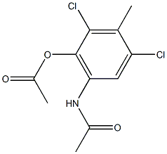 6-acetamido-2,4-dichloro-3-methylphenyl acetate 结构式