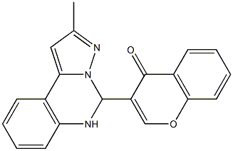 3-(2-methyl-5,6-dihydropyrazolo[1,5-c]quinazolin-5-yl)-4H-chromen-4-one 结构式