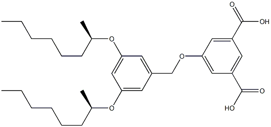 5-(3,5-bis((R)-octan-2-yloxy)benzyloxy)isophthalic acid 结构式