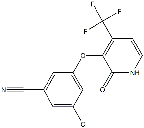 3-chloro-5-((2-oxo-4-(trifluoromethyl)-1,2-dihydropyridin-3-yl)oxy)benzonitrile 结构式