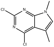 2,4-二氯-5,7-二甲基-7H-吡咯并[2,3-D]嘧啶 结构式