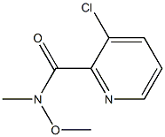 3-Chloro-N-methoxy-N-methylpicolinamide 结构式