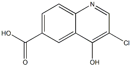 3-Chloro-4-hydroxy-quinoline-6-carboxylic acid 结构式