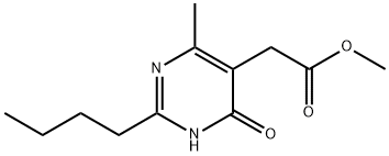 2-(2-丁基-4-甲基-6-氧代-1,6-二氢嘧啶-5-基)乙酸甲酯 结构式