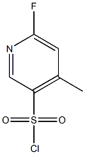 6-Fluoro-4-methyl-pyridine-3-sulfonyl chloride 结构式