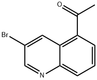1-(3-溴喹啉-5-基)乙酮 结构式