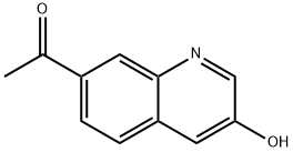 1-(3-羟基喹啉-7-基)乙-1-酮 结构式