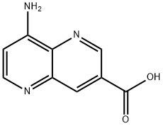 8-氨基-1,5-萘啶-3-羧酸 结构式