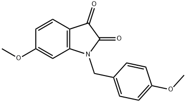 6-methoxy-1-(4-methoxybenzyl)indoline-2,3-dione 结构式