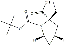 (1S,3S,5S)-2-BOC-2-氮杂-双环[3.1.0]己基-3-甲酸乙酯 结构式