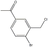 4-溴-3-氯甲基苯乙酮 结构式