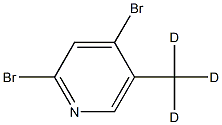 2,4-Dibromo-5-(methyl-d3)pyridine 结构式