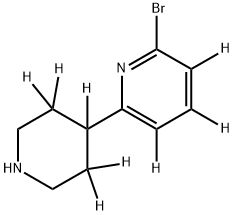 2-Bromo-6-(piperidin-4-yl)pyridine-d8 结构式