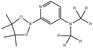 4-(Dimethylamino-d6)-pyridine-2-boronic acid pinacol ester 结构式