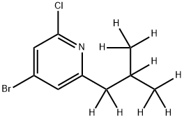 4-Bromo-2-chloro-6-(iso-butyl-d9)-pyridine 结构式