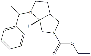 1-[(S)-1-苯基乙基]六氢吡咯并[3,4-B]吡咯-5(1H)-甲酸乙酯 结构式