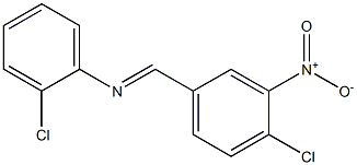 (4-chloro-3-nitrobenzylidene)(2-chlorophenyl)amine 结构式