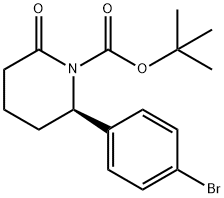 (R)-2-(4-溴苯基)-6-羰基-1-BOC-哌啶 结构式