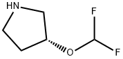 (R)-3-(二氟甲氧基)吡咯烷 结构式