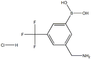 [3-(aminomethyl)-5-(trifluoromethyl)phenyl]boronic acid hydrochloride 结构式