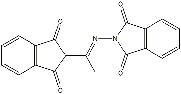 2-{[1-(1,3-dioxo-2,3-dihydro-1H-inden-2-yl)ethylidene]amino}-1H-isoindole-1,3(2H)-dione 结构式