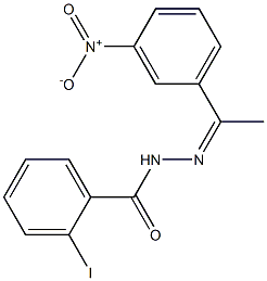 2-iodo-N'-[1-(3-nitrophenyl)ethylidene]benzohydrazide 结构式