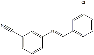 3-[(3-chlorobenzylidene)amino]benzonitrile 结构式