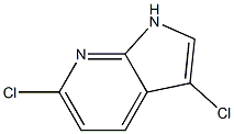 3,6-DICHLORO-1H-PYRROLO[2,3-B]PYRIDINE 结构式