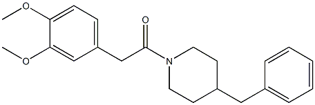 4-benzyl-1-[(3,4-dimethoxyphenyl)acetyl]piperidine 结构式