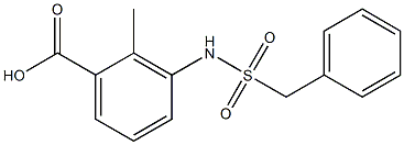 2-methyl-3-(phenylmethylsulfonamido)benzoic acid 结构式